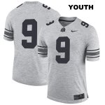 Youth NCAA Ohio State Buckeyes Binjimen Victor #9 College Stitched No Name Authentic Nike Gray Football Jersey LO20F12MH
